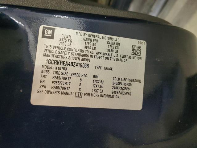 2011 Chevrolet Silverado K1500 Ls VIN: 1GCRKREA4BZ419068 Lot: 57042184