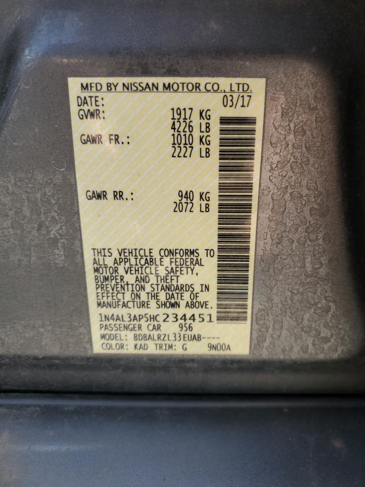 1N4AL3AP5HC234451 2017 Nissan Altima 2.5