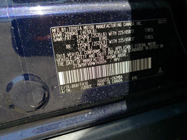 2T3W1RFV6MW140604 Toyota RAV4 XLE 13