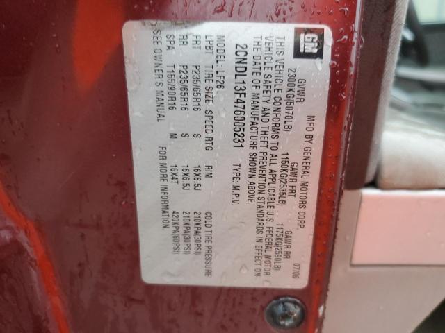 2007 Chevrolet Equinox Ls VIN: 2CNDL13F476005231 Lot: 54887734