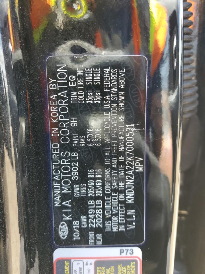 KNDJN2A22K7000531 2019 Kia Soul