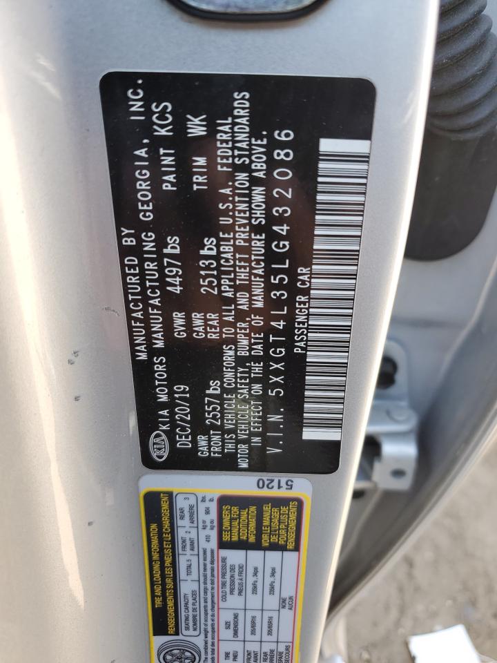 5XXGT4L35LG432086 2020 Kia Optima Lx