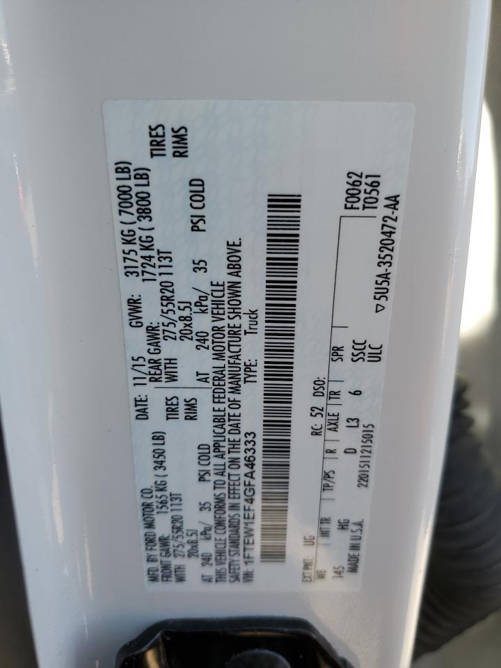 1FTEW1EF4GFA46333 FORD F-150 2016