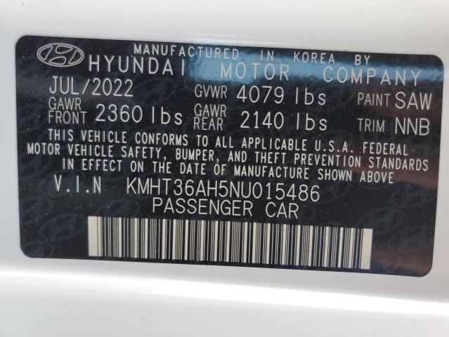 2022 HYUNDAI VELOSTER N - KMHT36AH5NU015486