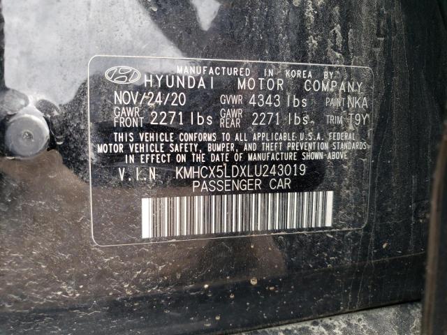 2020 Hyundai Ioniq Limited VIN: KMHCX5LDXLU243019 Lot: 56771794