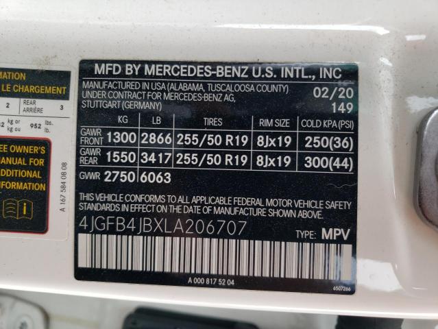 4JGFB4JBXLA206707 2020 MERCEDES-BENZ GLE - Image 13