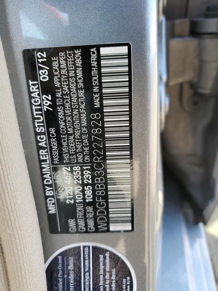 WDDGF8BB3CR227828 2012 Mercedes-Benz C 300 4Matic