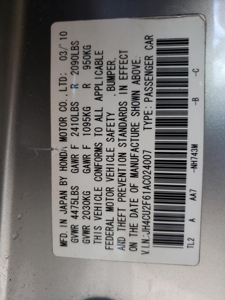 JH4CU2F61AC024007 2010 Acura Tsx