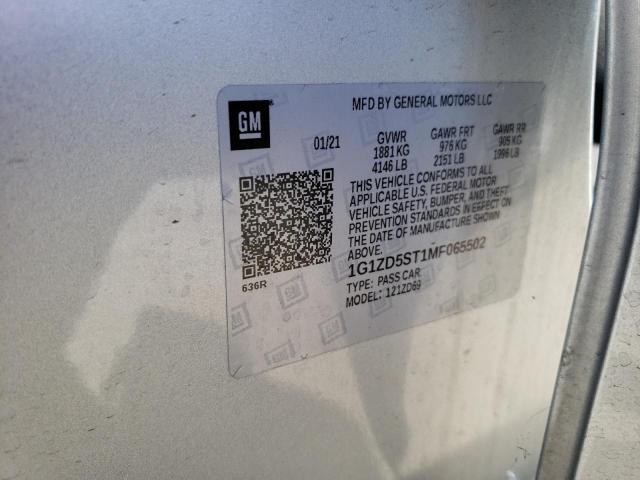 2021 CHEVROLET MALIBU LT - 1G1ZD5ST1MF065502
