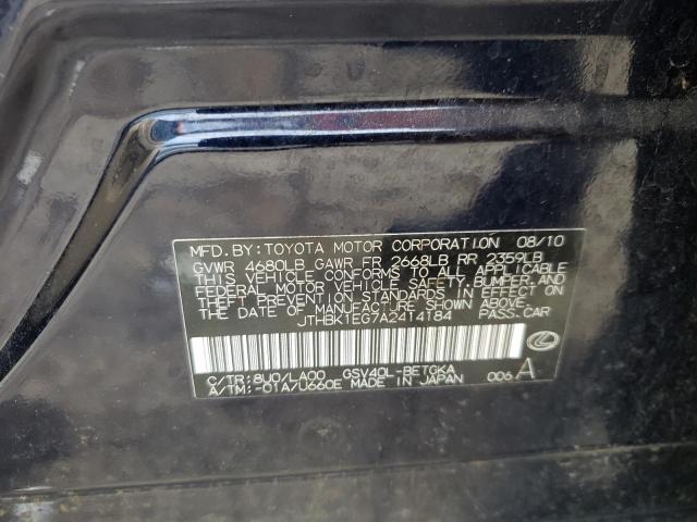 2010 Lexus Es 350 VIN: JTHBK1EG7A2414184 Lot: 54623654