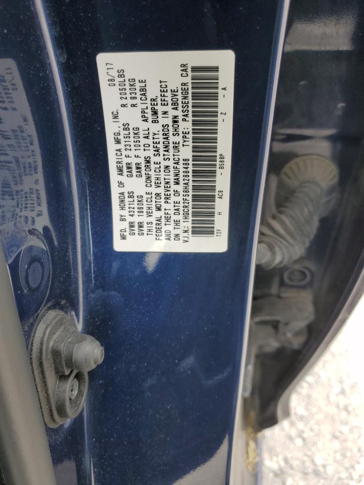 1HGCR2F58HA288486 HONDA ACCORD 2017