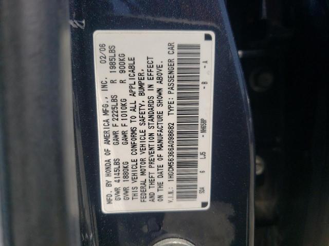 2006 Honda Accord Se VIN: 1HGCM56366A098682 Lot: 55571424