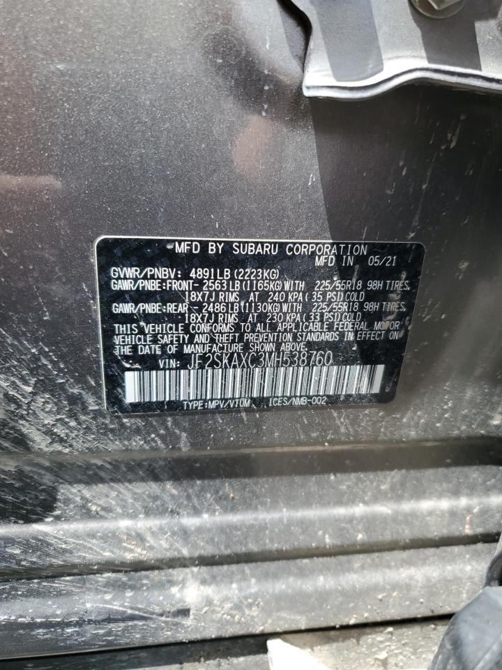 JF2SKAXC3MH538760 2021 Subaru Forester Touring