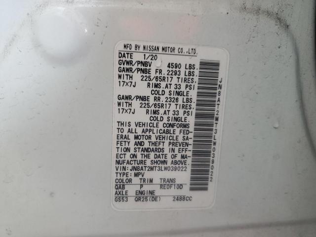 2020 Nissan Rogue S VIN: JN8AT2MT3LW039022 Lot: 55518324