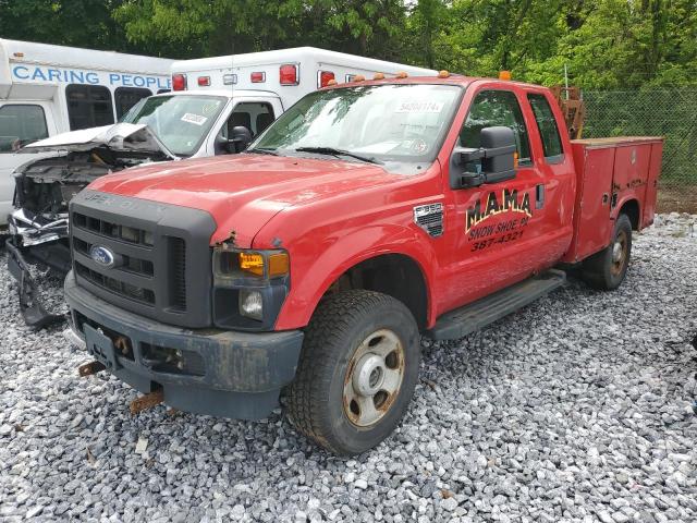 FORD F350 SUPER 2009 red 4dr ext gas 1FDWX31529EA40819 photo #1