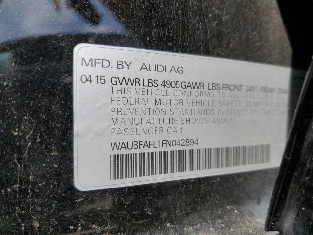 2015 Audi A4 Premium VIN: WAUBFAFL1FN042894 Lot: 54448424