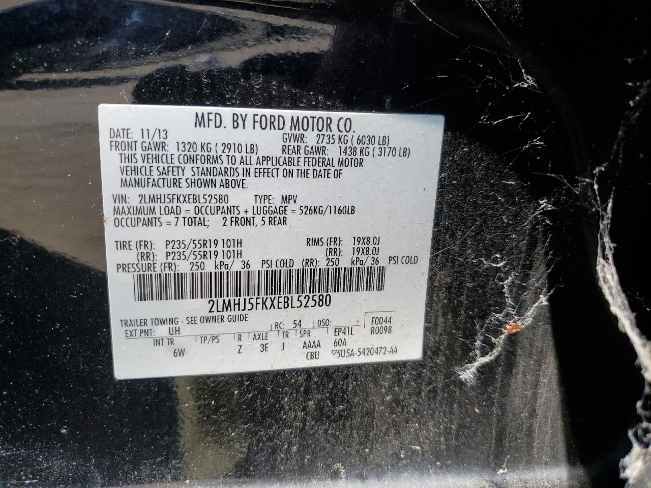 2LMHJ5FKXEBL52580 2014 Lincoln Mkt