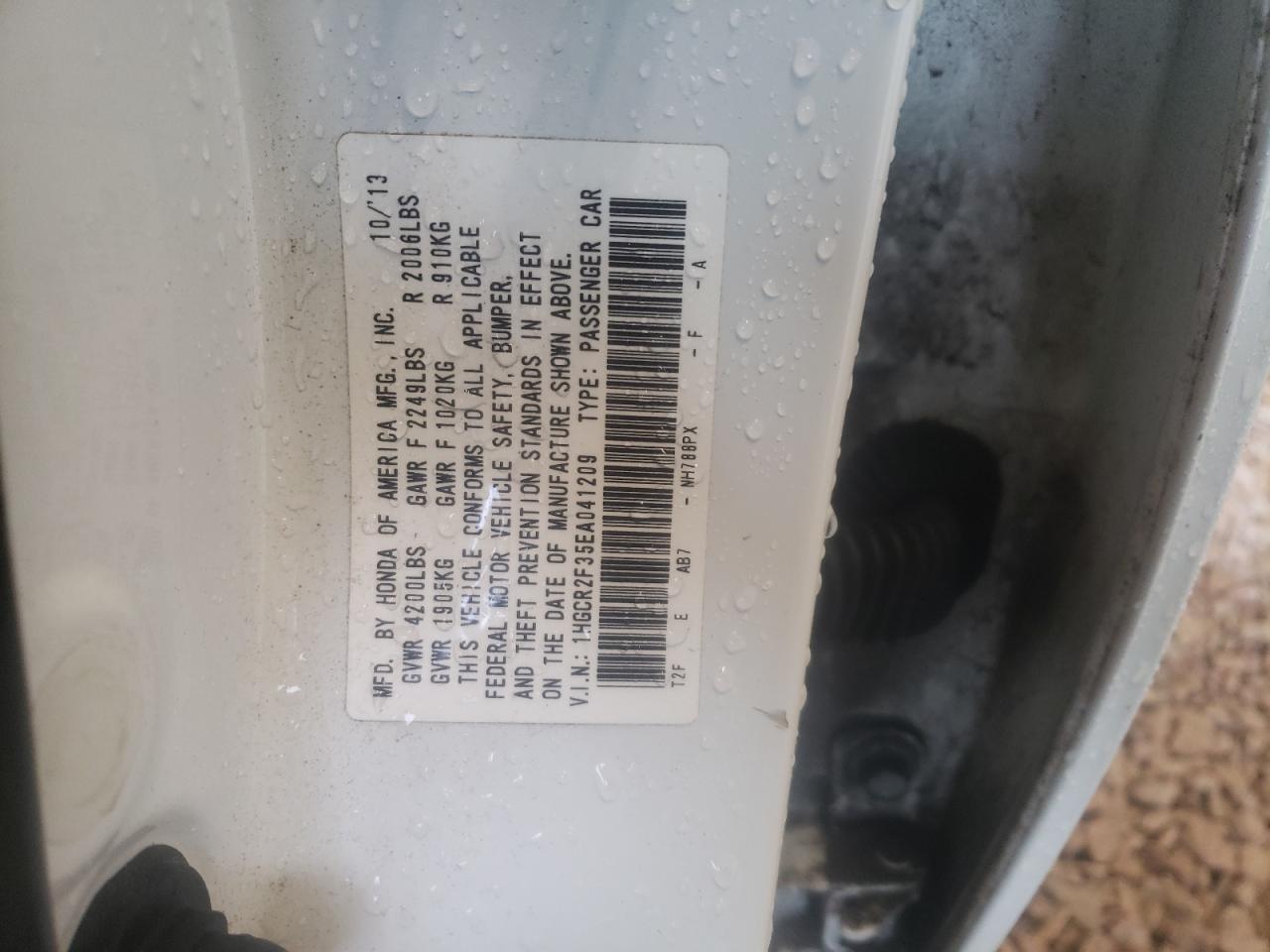 1HGCR2F35EA041209 2014 Honda Accord Lx