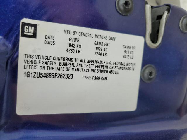 2005 Chevrolet Malibu Lt VIN: 1G1ZU54885F262323 Lot: 54427484