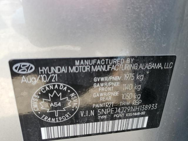 2022 Hyundai Sonata Sel Plus VIN: 5NPEJ4J29NH138933 Lot: 53645894