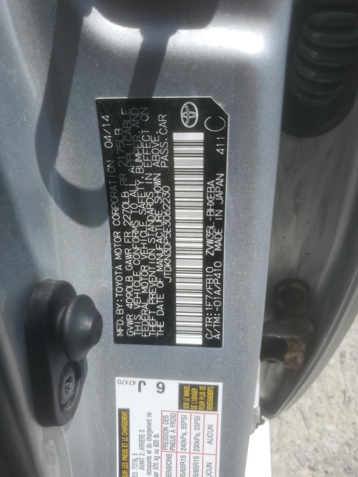 JTDKN3DP5E3062230 2014 Toyota Prius Plug-In