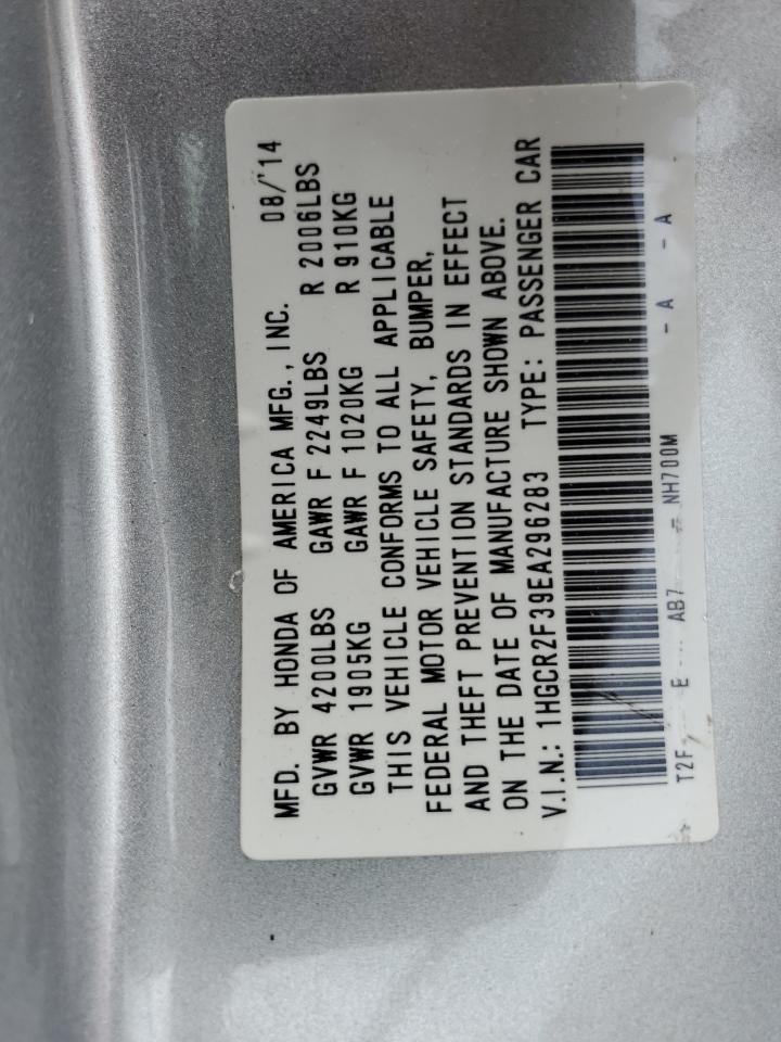 1HGCR2F39EA296283 2014 Honda Accord Lx