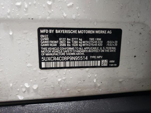 2023 BMW X5 Sdrive 40I VIN: 5UXCR4C08P9N95514 Lot: 54795974