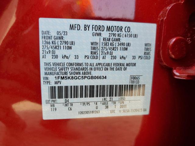 2023 Ford Explorer St VIN: 1FM5K8GC5PGB06634 Lot: 55102974