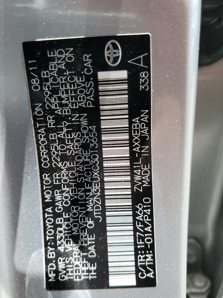 JTDZN3EUXC3013654 2012 Toyota Prius V