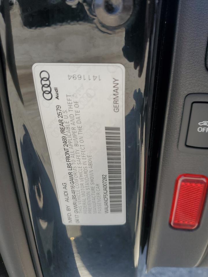 WAUANCF5XJA007282 2018 Audi A5 Premium