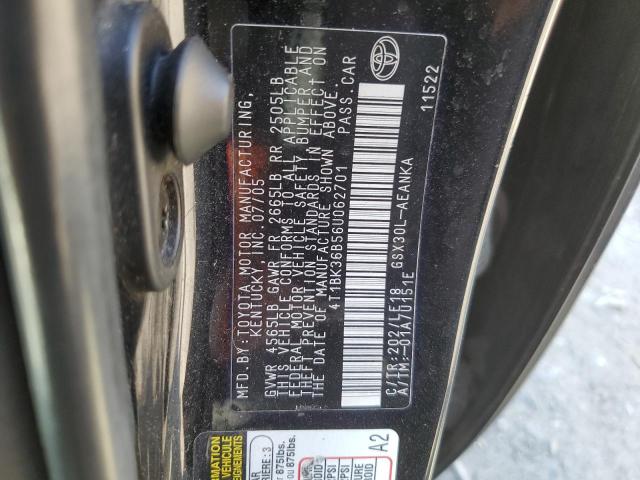 2006 Toyota Avalon Xl VIN: 4T1BK36B56U062701 Lot: 55883524