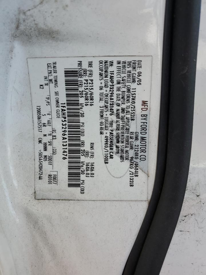 1FAHP53296A131476 2006 Ford Taurus Se