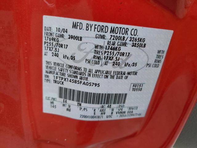 2005 Ford F150 VIN: 1FTPX14585FA05795 Lot: 54526664