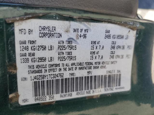 1996 Jeep Grand Cherokee Laredo VIN: 1J4GZ58Y1TC324762 Lot: 55968064