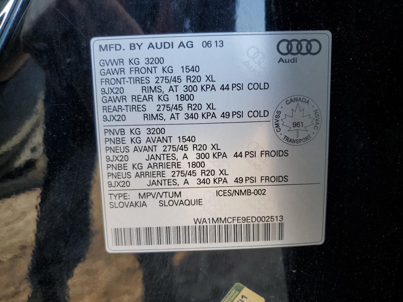 WA1MMCFE9ED002513 2014 Audi Q7 Premium Plus