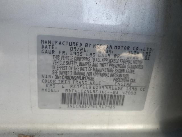 3N1CN8DV9ML917985 Nissan Versa S 13