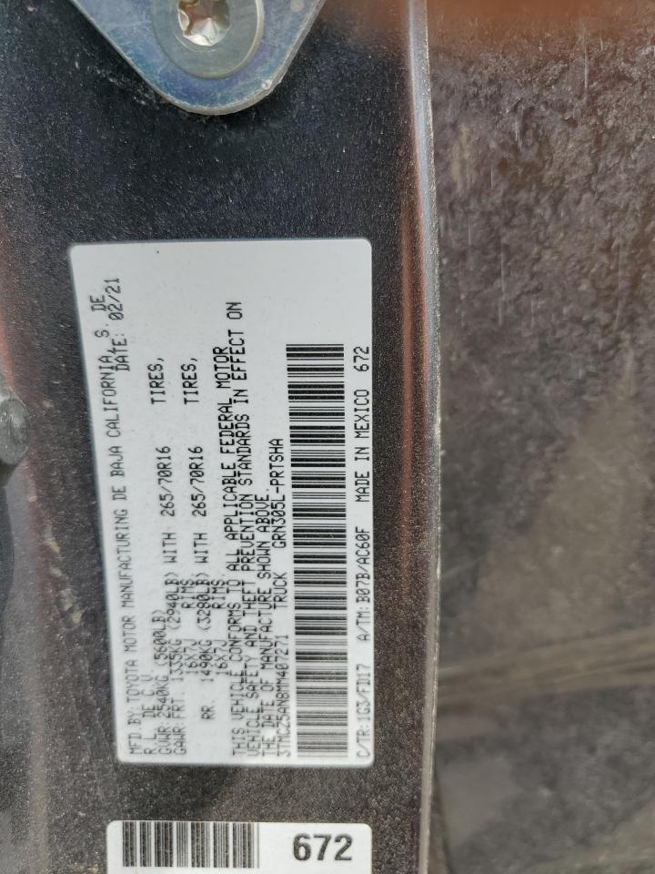 3TMCZ5AN8MM407271 TOYOTA TACOMA 2021