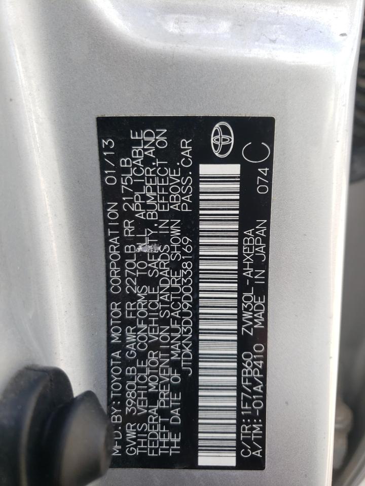 JTDKN3DU9D0338169 2013 Toyota Prius