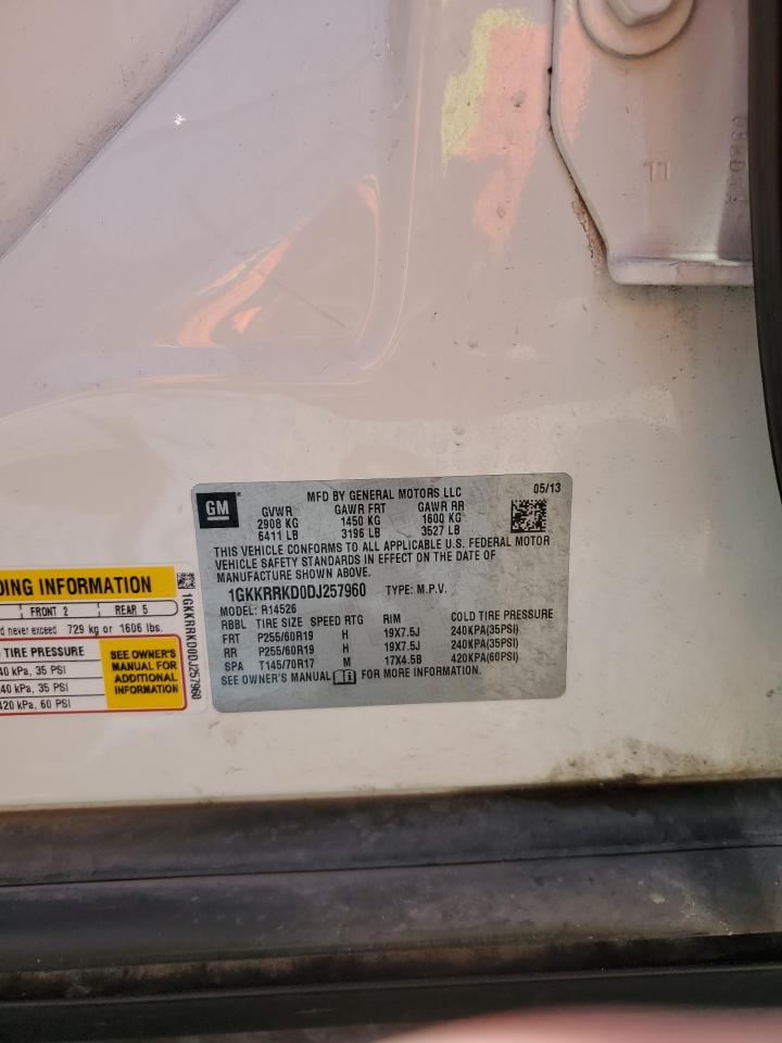 1GKKRRKD0DJ257960 2013 GMC Acadia Slt-1