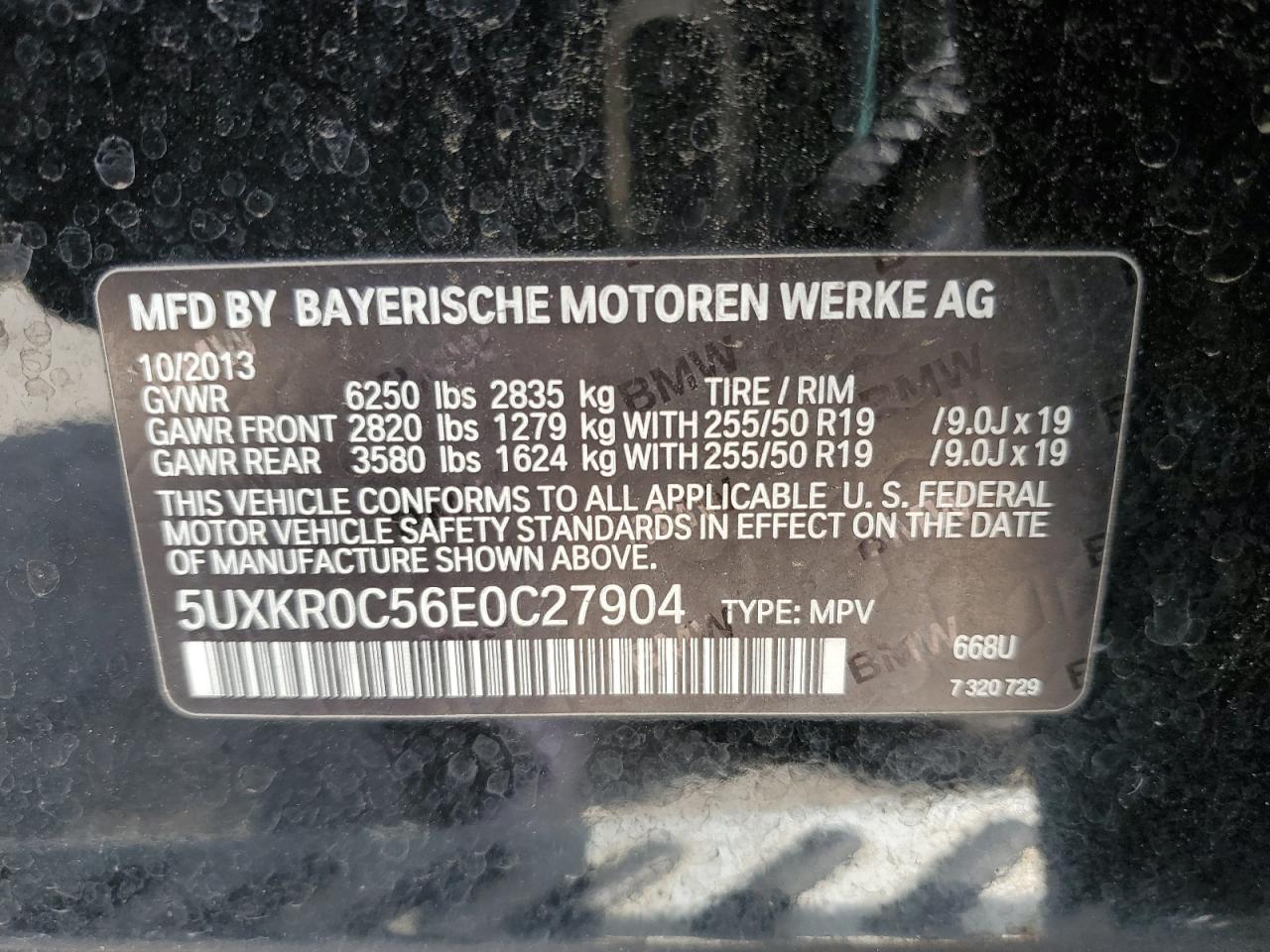 5UXKR0C56E0C27904 2014 BMW X5 xDrive35I
