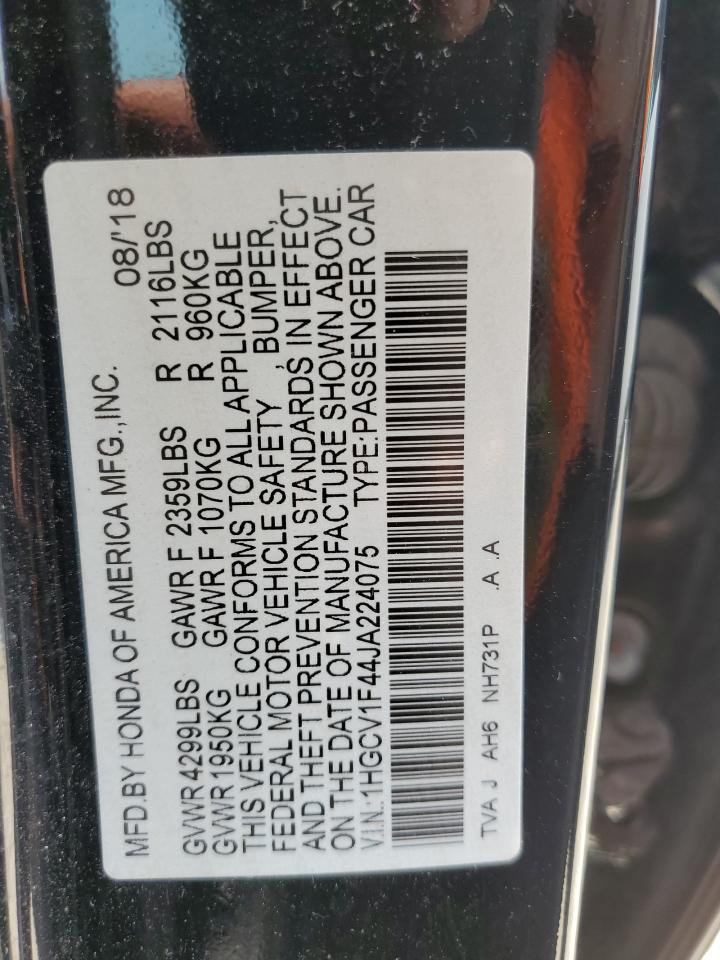 1HGCV1F44JA224075 HONDA ACCORD 2018