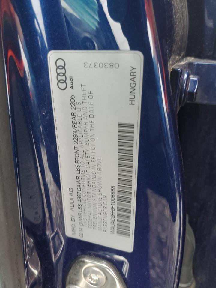 WAUACGFF6F1006868 2015 Audi A3 Premium