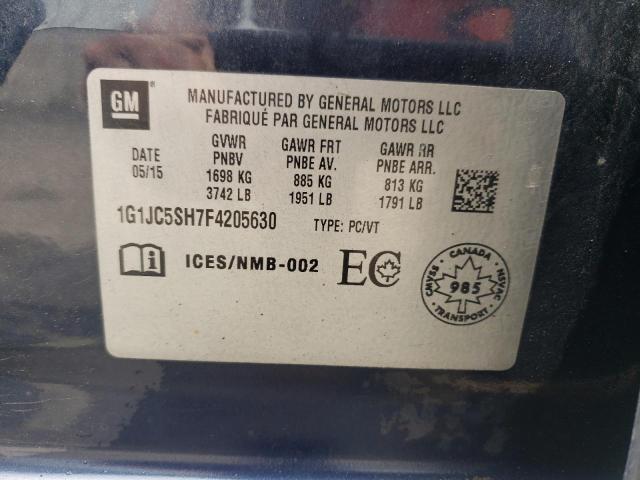 2015 CHEVROLET SONIC LT - 1G1JC5SH7F4205630