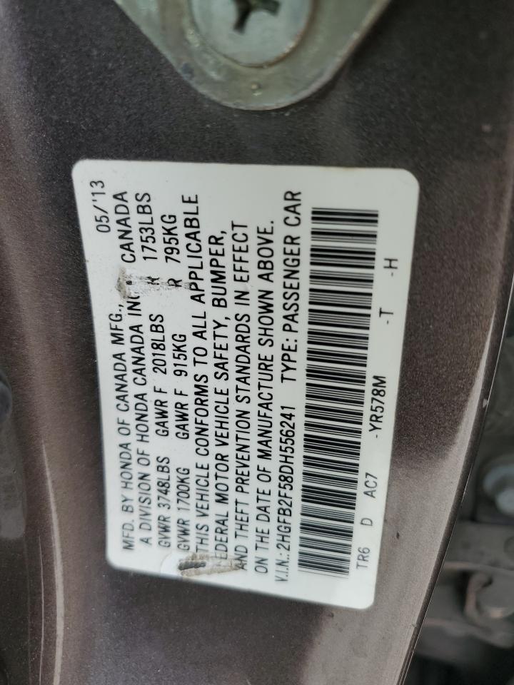 2HGFB2F58DH556241 2013 Honda Civic Lx