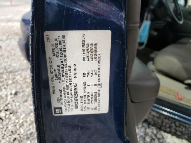 2003 GMC Sonoma VIN: 1GTCS19X238208738 Lot: 60309024