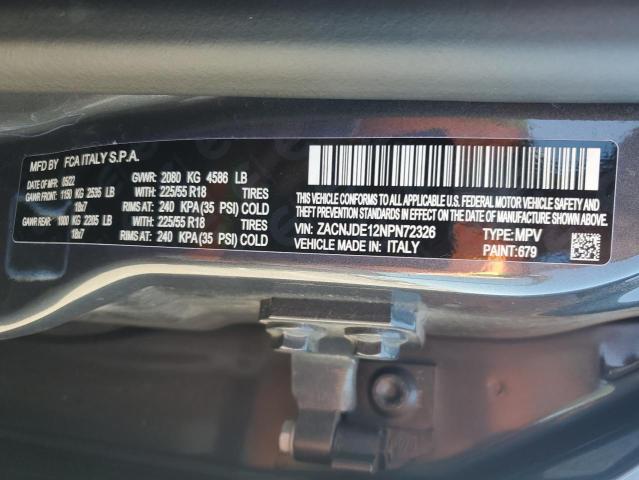 2022 JEEP RENEGADE A ZACNJDE12NPN72326