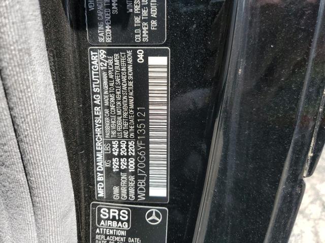 2000 Mercedes-Benz Clk 430 VIN: WDBLJ70G6YF135121 Lot: 55639524