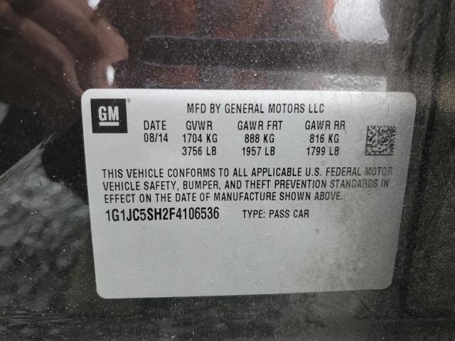 2015 CHEVROLET SONIC LT - 1G1JC5SH2F4106536