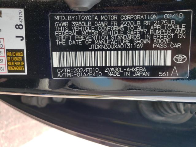 2010 Toyota Prius VIN: JTDKN3DUXA0131169 Lot: 57078974