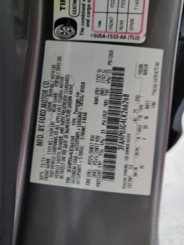 2012 Ford Fusion Sel VIN: 3FAHP0JG4CR266268 Lot: 54964984